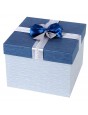 Darčeková krabica Štvorec modrý s mašľou