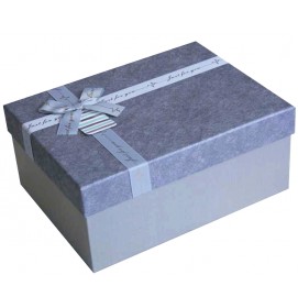 Darčeková krabica Obdĺžnik sivá L