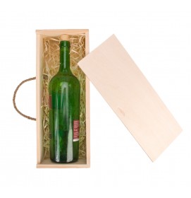 Drevený zasúvací box na víno s bočným držaním