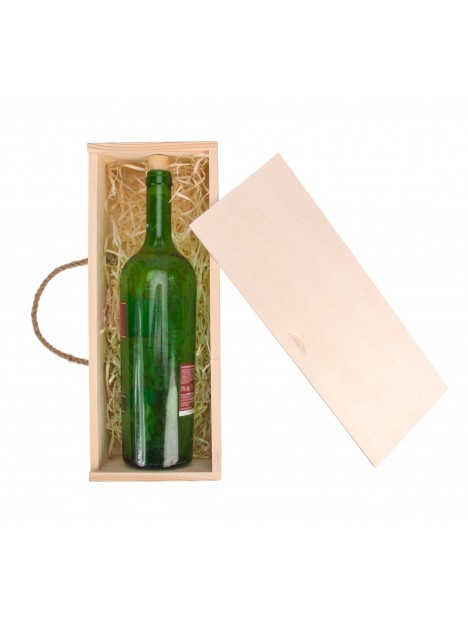Drevený zasúvací box na víno s bočným držaním