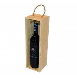 Drevený zasúvací box na 1 fľašu vína