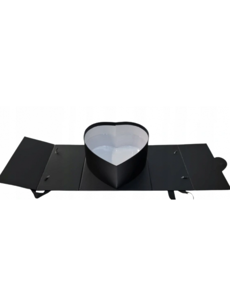 Darčeková krabica Srdce na magnet čierne