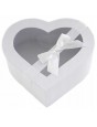 Darčeková krabica v tvare srdca - biela S