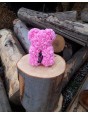 Medvedík z ruží svetloružový