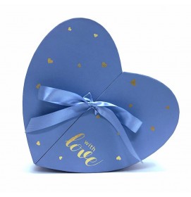 Darčeková krabica Srdiečko otváracie modré