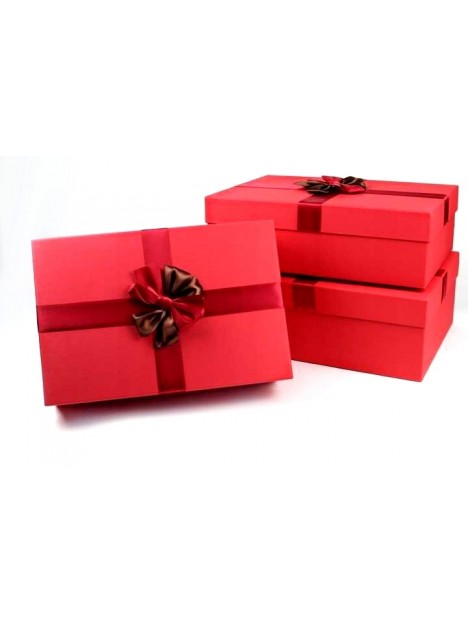 Darčeková krabica červená s mašľou M