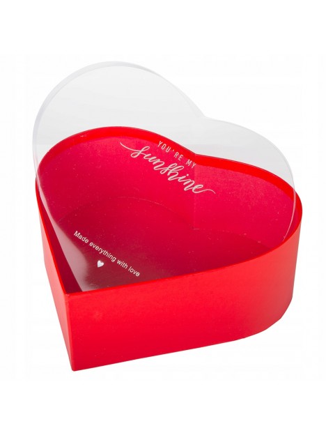 Darčeková krabica Srdce Sunshine S - červené