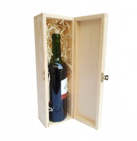 Drevená otváracia skrinka na na 1 fľašu vína