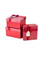 Darčeková krabica červená s mašľou Just for you