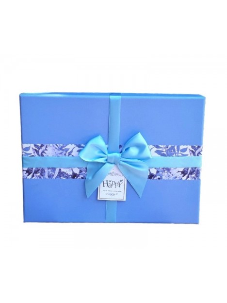 Darčeková krabica nebesky modrá s mašľou
