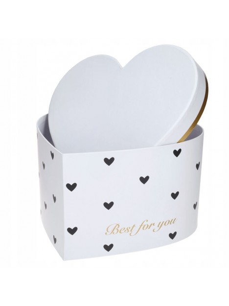 Darčeková krabica Srdce biele
