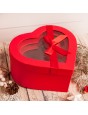 Darčeková krabica v tvare srdca - červená S