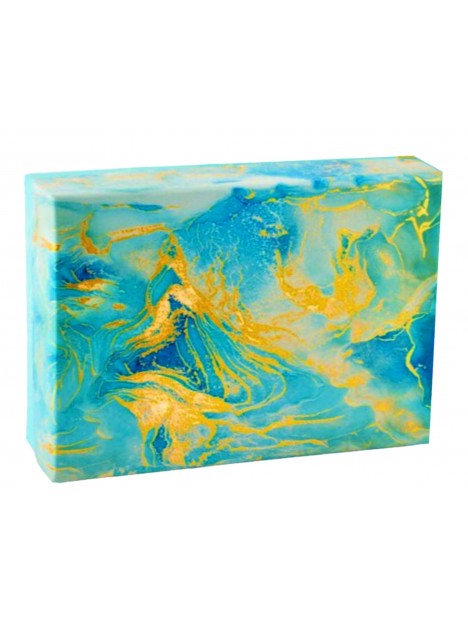Darčeková krabica viacfarebná, zlatá/zelená/modrá, obdĺžnik