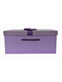 Darčeková krabica nadrozmerná s mašľou a šnúrkou fialová