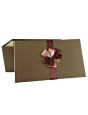 Darčeková krabica nadrozmerná s mašľou a šnúrkou zlatá