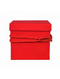 Darčeková krabica Štvorec červený so šnúrkou M