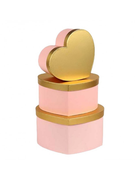 Darčeková krabica Ružové srdce L