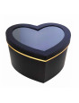 Darčeková krabica Srdce čierne s priehľadným vekom