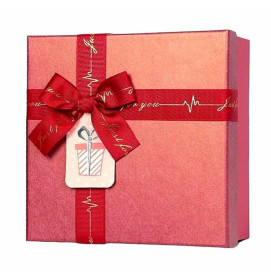 Darčeková krabica červená s mašľou Just for you