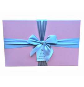 Darčeková krabica Obdĺžnik ružový  s mašľou S