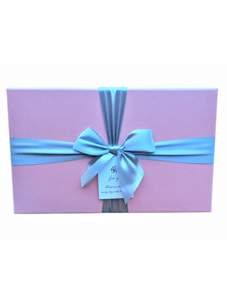 Darčeková krabica Obdĺžnik ružový  s mašľou S