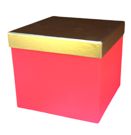 Darčeková krabica Štvorec červený so zlatým vekom M