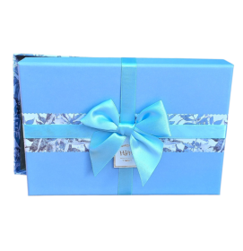 Darčeková krabica nebesky modrá s mašľou