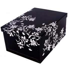 Darčeková krabica Ornament čierna MAXI