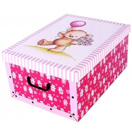 Darčeková krabica Medvedík ružový MAXI