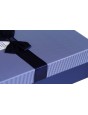 Darčeková krabica Pásiky s mašľou modré